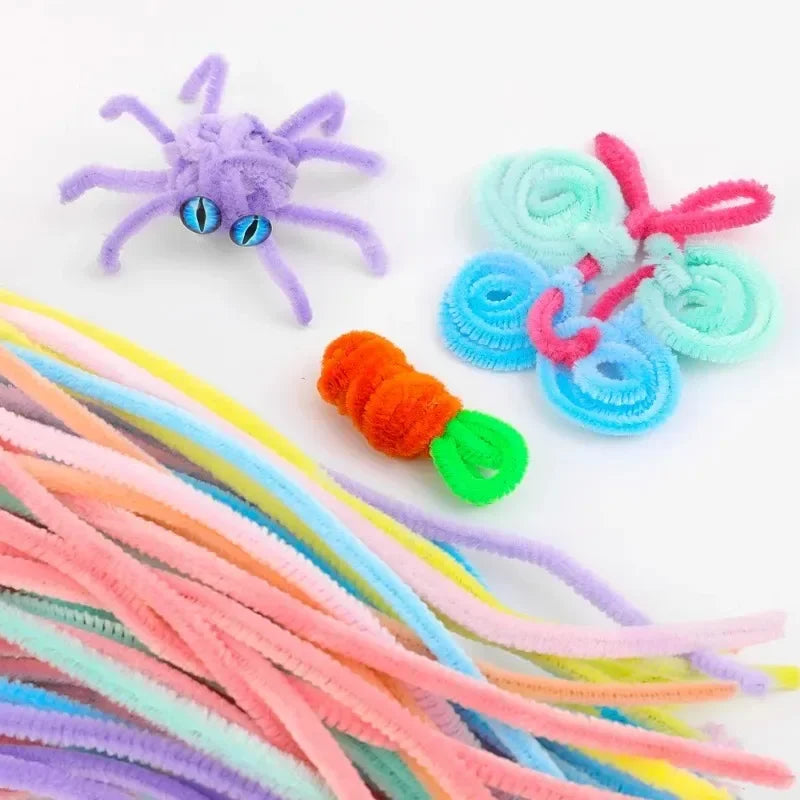 500/10PCS DIY Handmade Twist Stick Colorful Chenille Stems  Craft Supplies