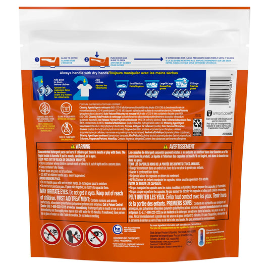 16-Count PODS Liquid Laundry Detergent Pacs, Original Scent, Pre-Measured Pacs for Convenient & Effective Cleaning