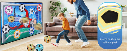 Football Ball Game Set for Kids Indoor Outdoor Soccer Train Sport Game Foldable Toys for 3 4 5 6 7 8 Years Old Boys Girls