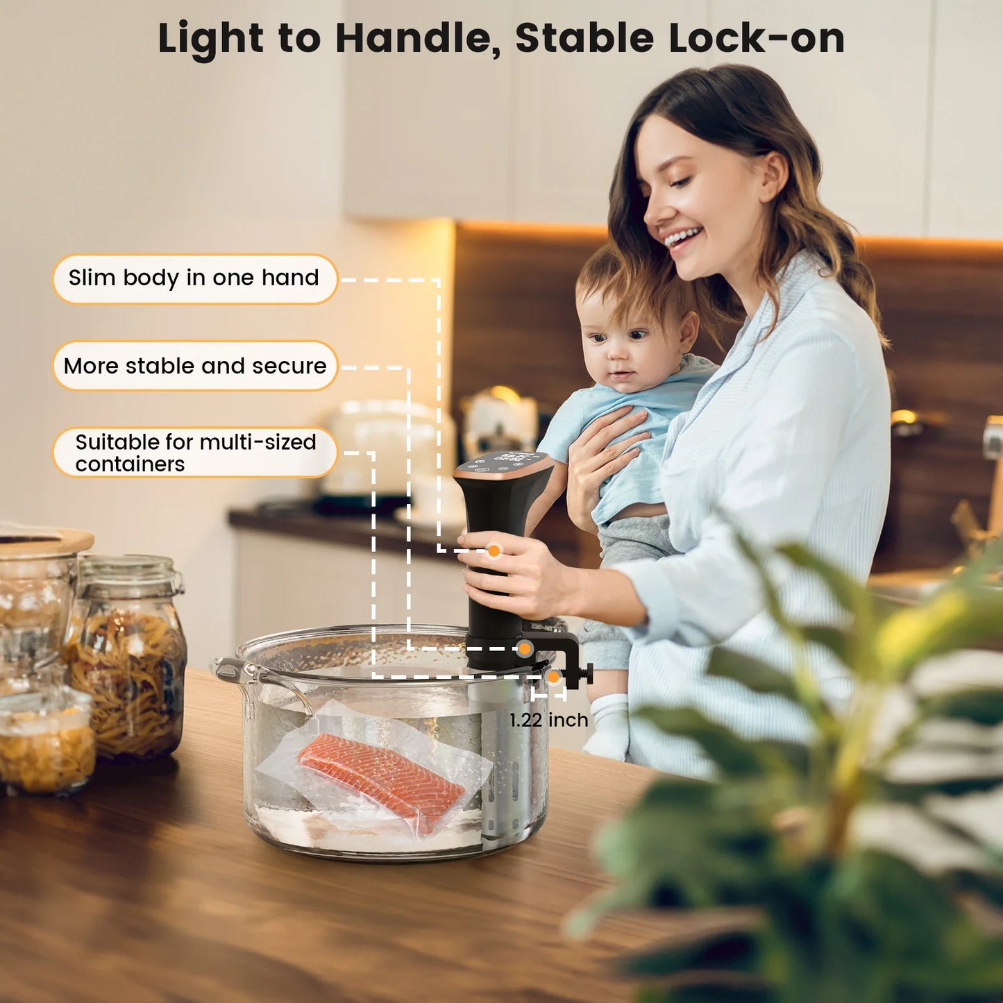 Slow Cooker IPX7 Waterproof  Versatile Cooking Food Preparation Appliance for kitchen