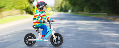Electric Bikes for Kids, 180W Electric Balance Bike, 12" Pneumatic Tire 21.6V/5.2Ah Battery Boys & Girls E Bike Bicycle
