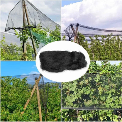 Bird Net 5 x 15 m Bird Net Hunting Nets Bird Nets Nylon Mesh for Protection of Orchards Vegetables Gardens Chicken Coops (Black)