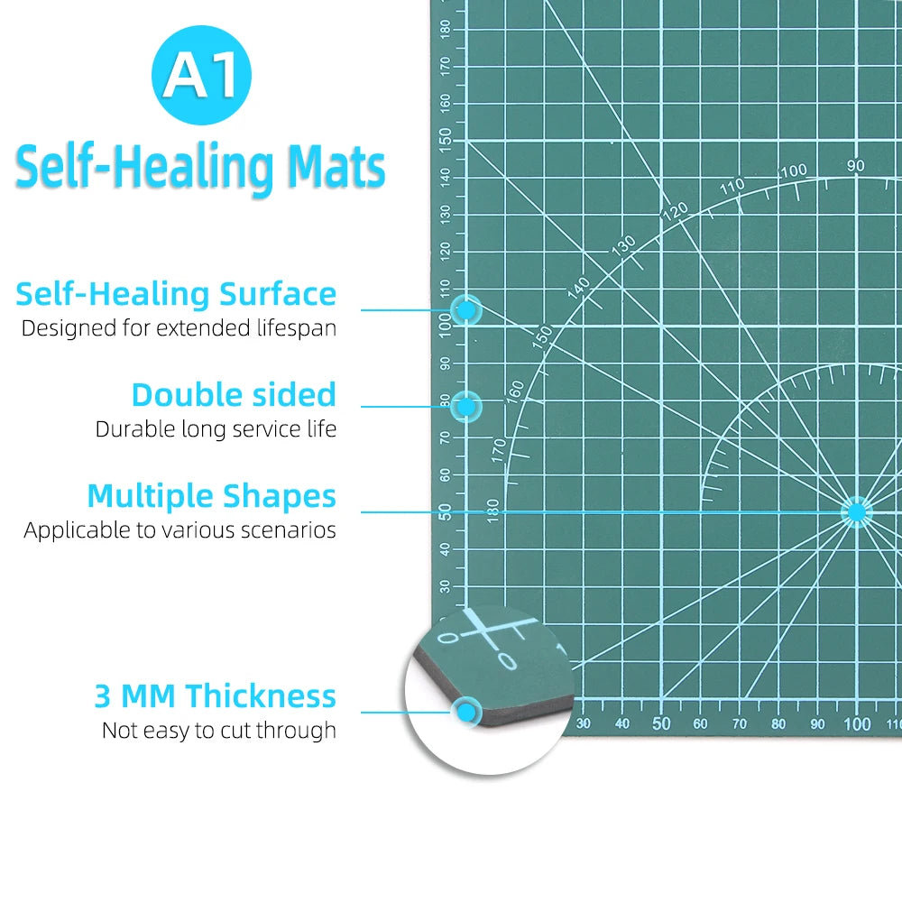 Double-Sided Self-Healing PVC Cutting Mat for DIY Leather Craft Board