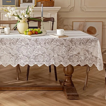 1pc new style French peony lace tablecloth, suitable for parties, dining table and home decoration