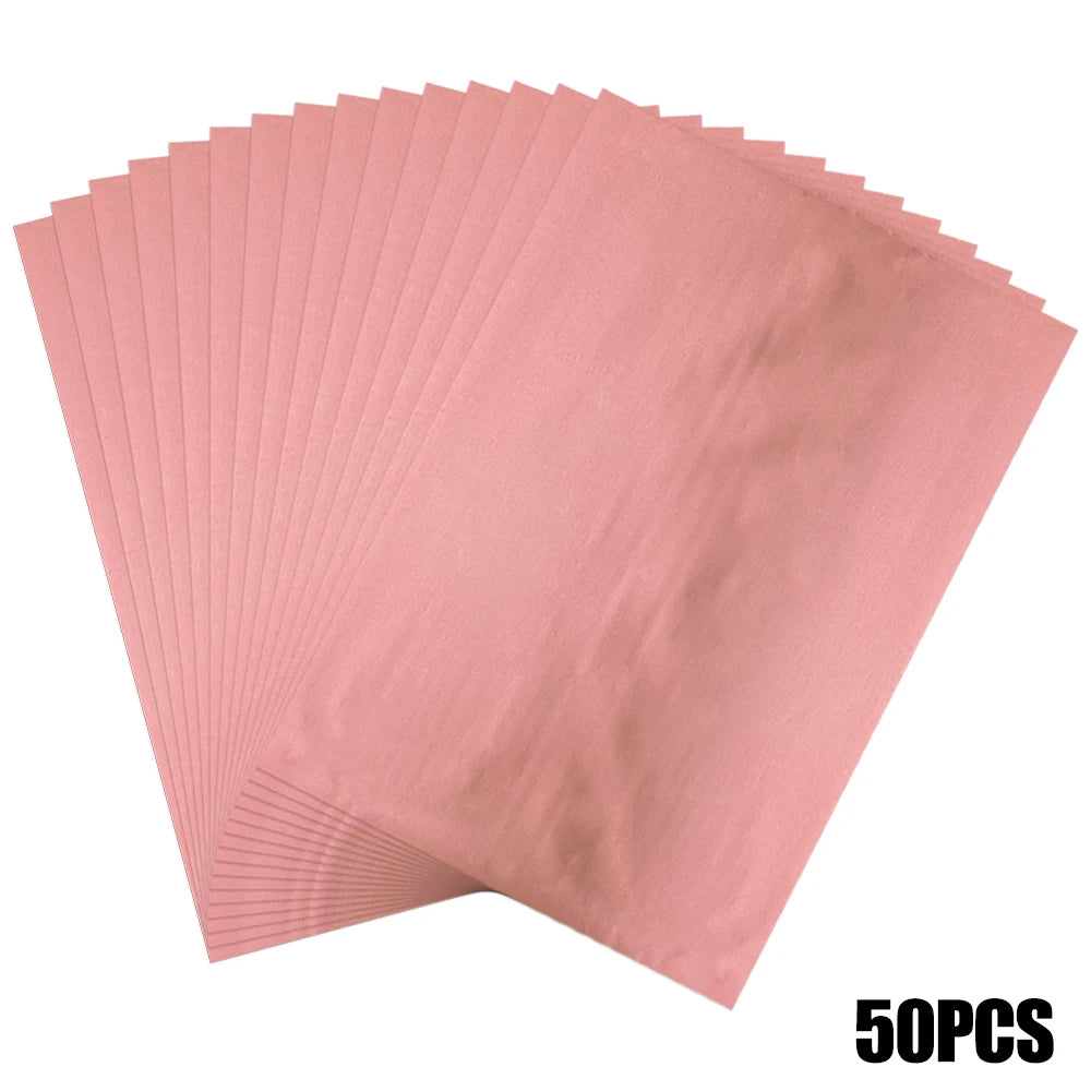 50pcs/pack 20x29cm Toner Hot Stamping Foil Paper A4 Toner Reactive Foil Foil By Laser Printer and Laminator For DIY Crafts Paper