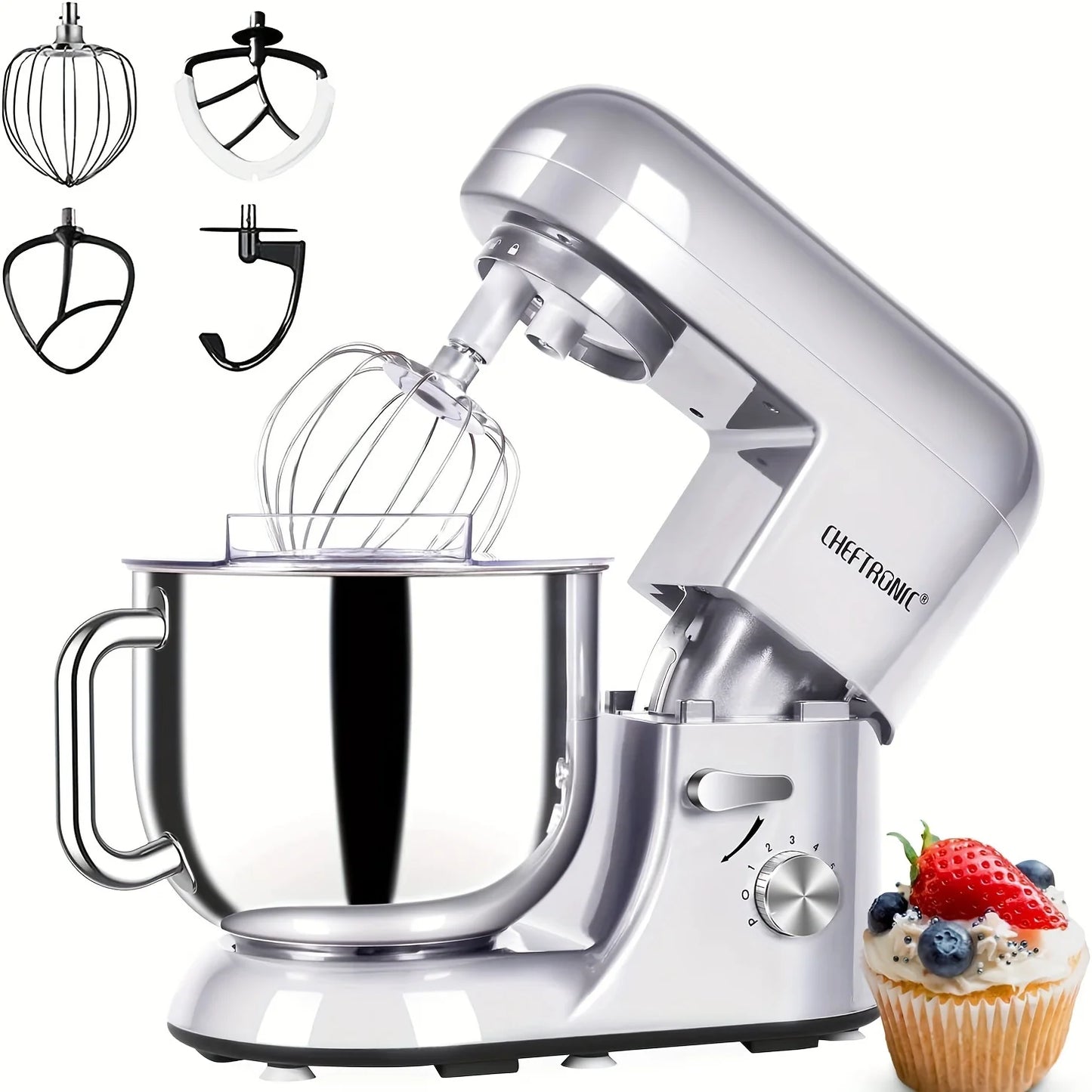 6 Speed Stand Mixer with 7 Quart Stainless Steel Mixing Bowl ,Dough hook, Egg whisk