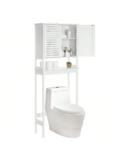 Over The Toilet Storage Cabinet, Bathroom Cabinet With Adjustable Inside Shelf And Bottom Stabilizer Bar