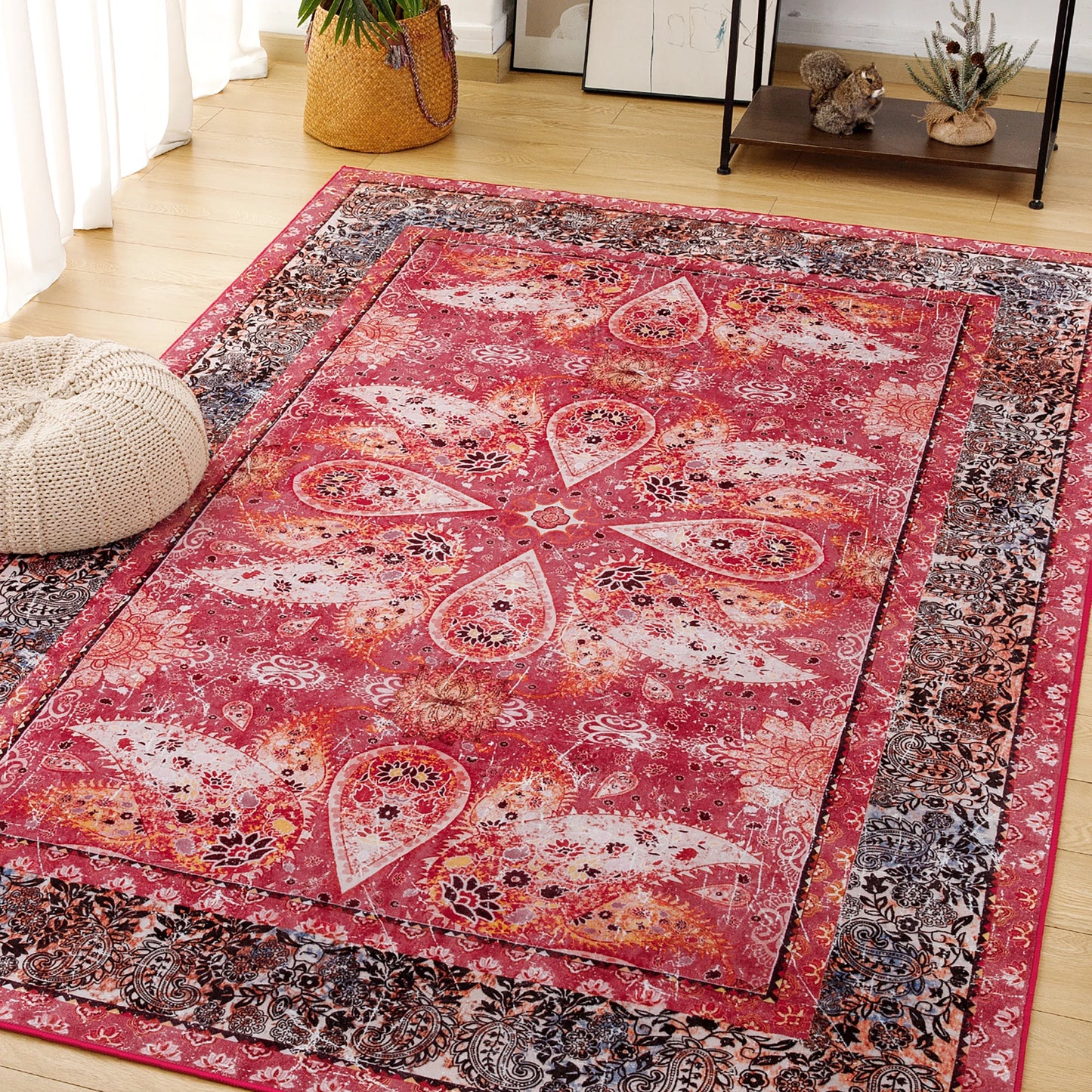 Soft Vintage Floral Area Rugs
