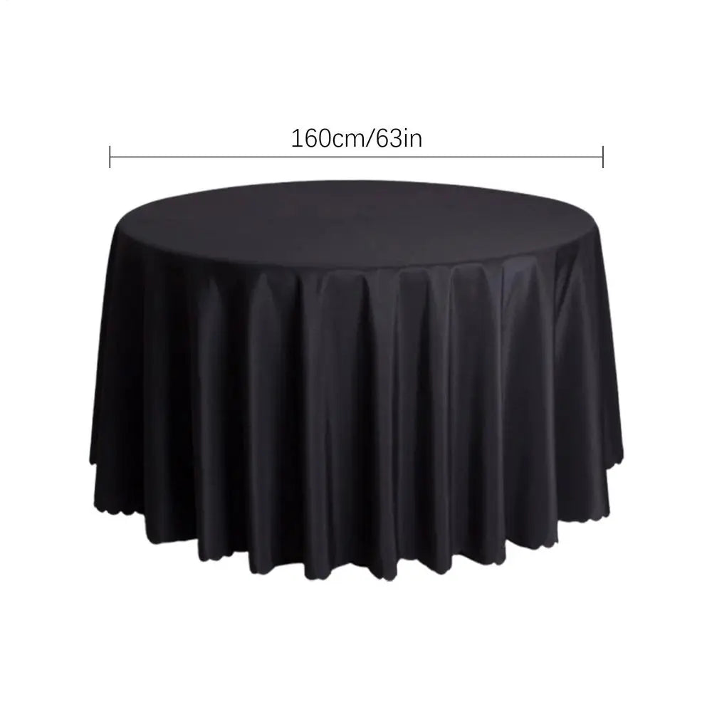 Cloth Tablecloths Round 63-Inch Polyester Table Linens Stain Resistant