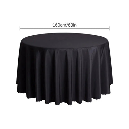 Cloth Tablecloths Round 63-Inch Polyester Table Linens Stain Resistant
