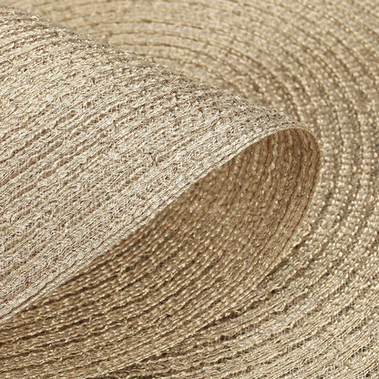 Round Braided Set of 6 Washable Round Placemats for Christmas Kitchen Wedding Dining Table 34cm Woven Heat Resistant Place Mats