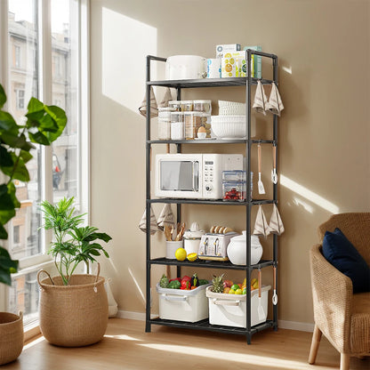 5 Tier Storage Shelves Heavy Duty Shelving Unit 66 Lbs Capacity Standing Shelf for Kitchen Pantry Closet Bathroom Laundry Garage