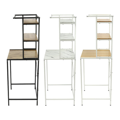 Over Washer and Dryer Storage Shelves 3 Tiers Standing Clothes Drying Rack with Basket for Laundry Room Balconies Porches