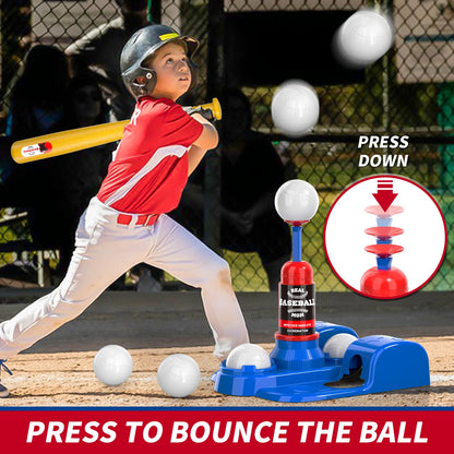 Baseball Ball Sets Toys For Kids 3-8 Kids Indoor Outdoor Baseball For Boys Toddlers Auto Ball Launcher Sports Outside Toys Gifts
