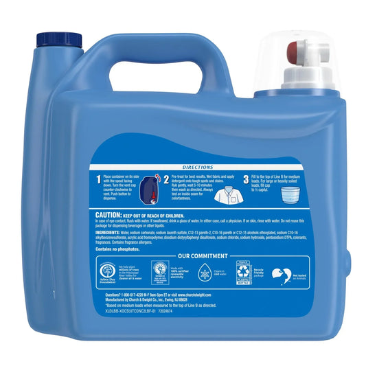 203.1 fl oz  Laundry Detergent, 131 Loads with Boosted Stain & Odor Removal, HE Compatible