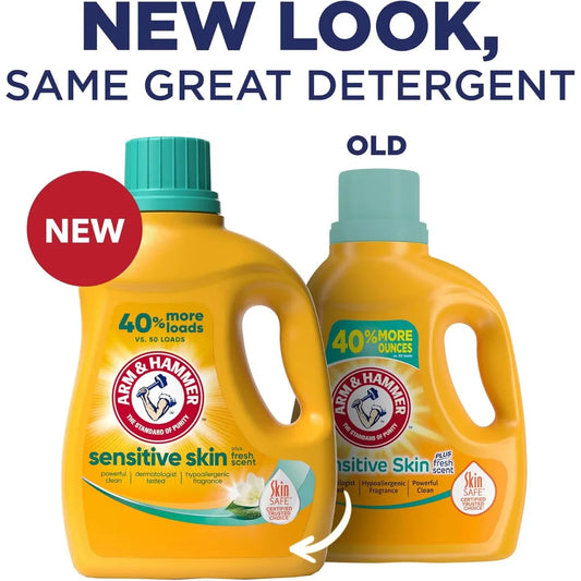 Sensitive Skin Liquid Laundry Detergent, Fresh Scent, 105 fl oz, 105 Loads