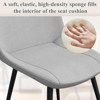 47" Round Dining Table Set for 4, Modern Kitchen Table Set with Steel Legs