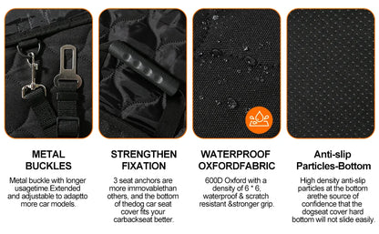 Waterproof Pet Travel Accessories Foldable Dog Car Rear Back Seat Protector