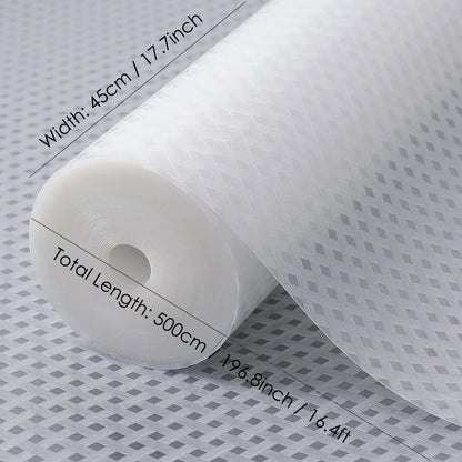 Shelf Liner for Kitchen Cabinet Non-Adhesive Non-Slip Waterproof  Easy to Clean for Shelves, Desks
