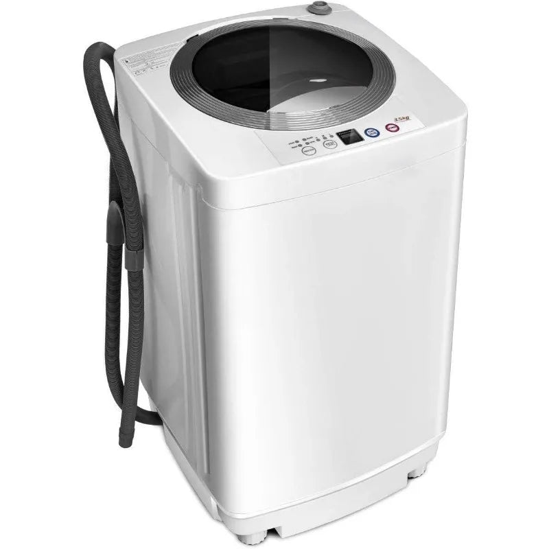 Portable Washing Machine, Full Automatic Washer and Dryer Combo, with Built-in Pump Drain 8 LBS  for Apartment RV Dorm