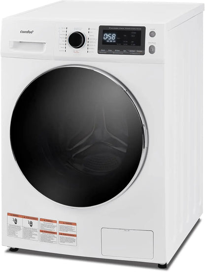 24"Washer and Dryer Combo 2.7cu.ft 26lbs Washing Machine Steam Care, Overnight Dry, No Shaking Front Load Full-Automatic