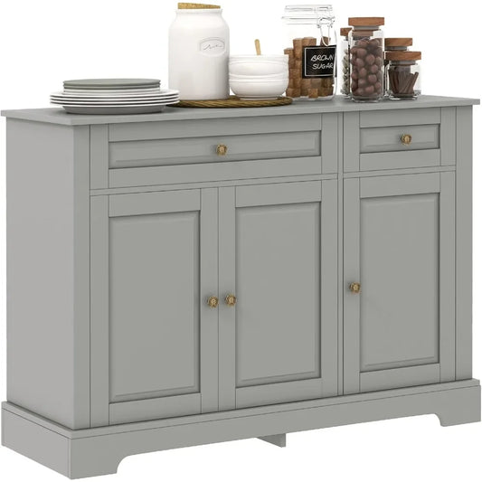 "Sideboard Buffet Cabinet, Modern Design with 2 Drawers & Adjustable Shelves – Coffee Bar Storage for Kitchen or Dining Room"