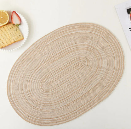 Placemats Set of 4,Heat resistant pad,Place Mat Washable Table Mats for Kitchen Dining Table Mixed Color Non-Slip Place mats