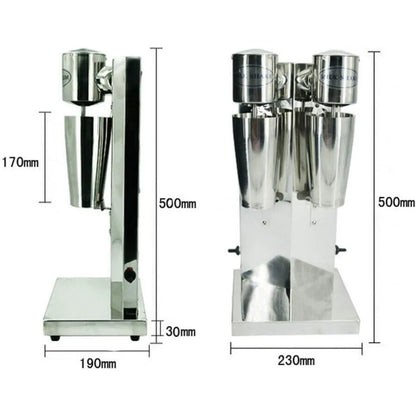 Commercial Electric Milkshake Maker Stainless Steel Milk Shake Machine Cocktail Tea Drink Mixer Smoothie Malt Blender