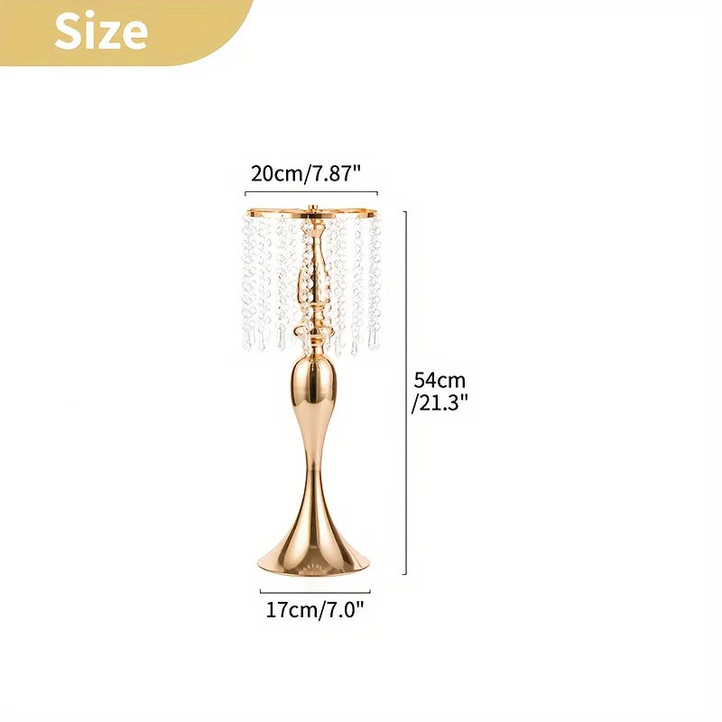 Tall Crystal Flower Stand