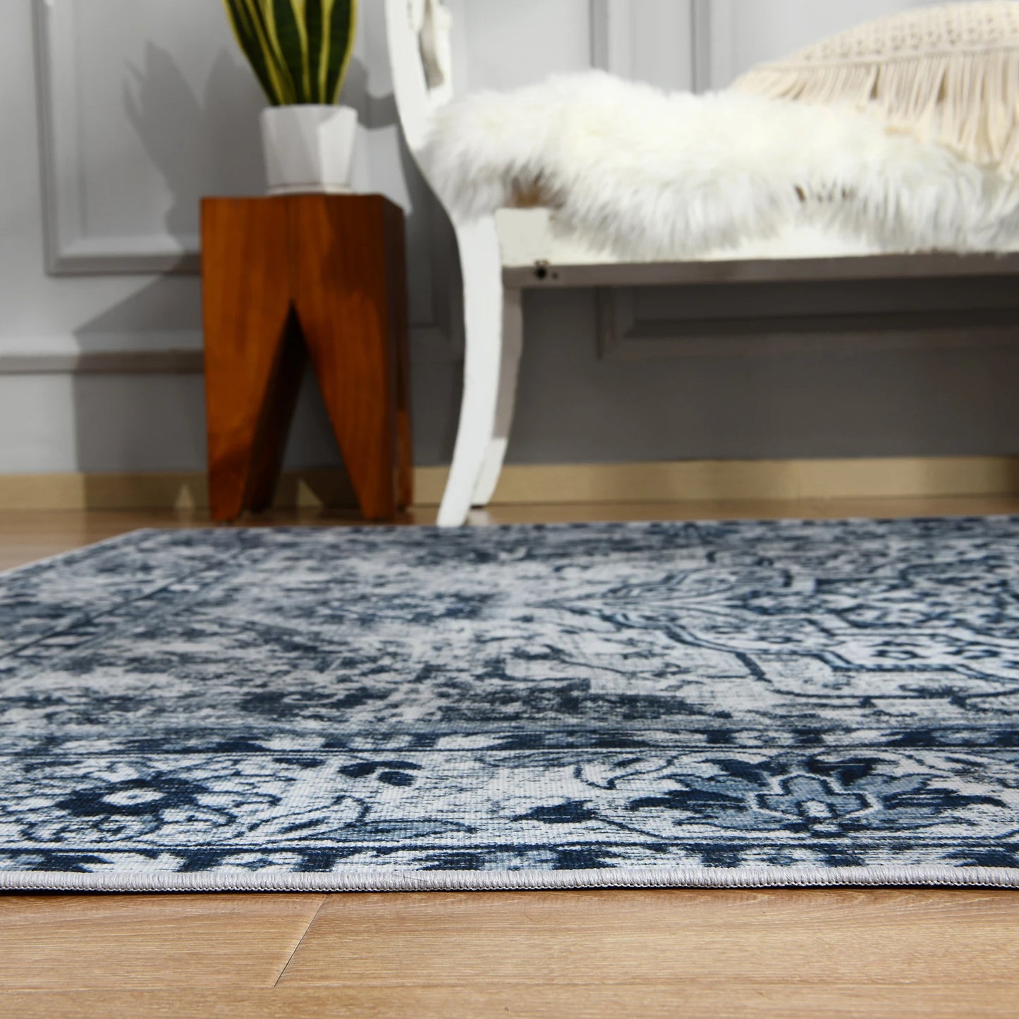 Vintage Bohemian Area Rug for Living Room, Bedroom