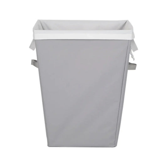 Rectangular Polyester Laundry Basket Hamper Sortor with Removable Liner for Adult, Gray