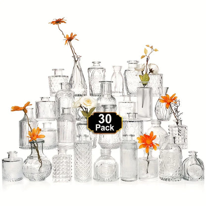 30Pcs Small Vintage Vase Set
