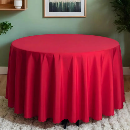 Cloth Tablecloths Round 63-Inch Polyester Table Linens Stain Resistant