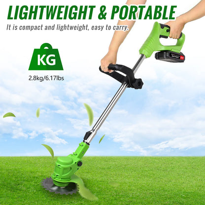Weed Trimmer Lawn Electric Brushles 2-in-1 Cordless String Grass Trimmer Cutter Fast Charger With 2 xBattery for Yard Garden