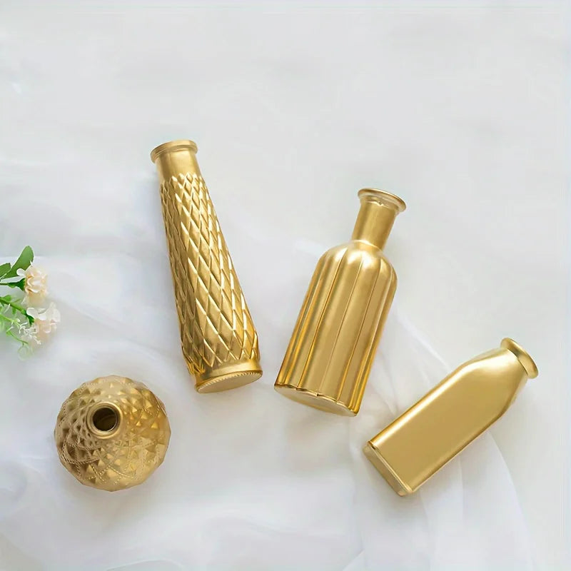 Gold Glass Vase Set
