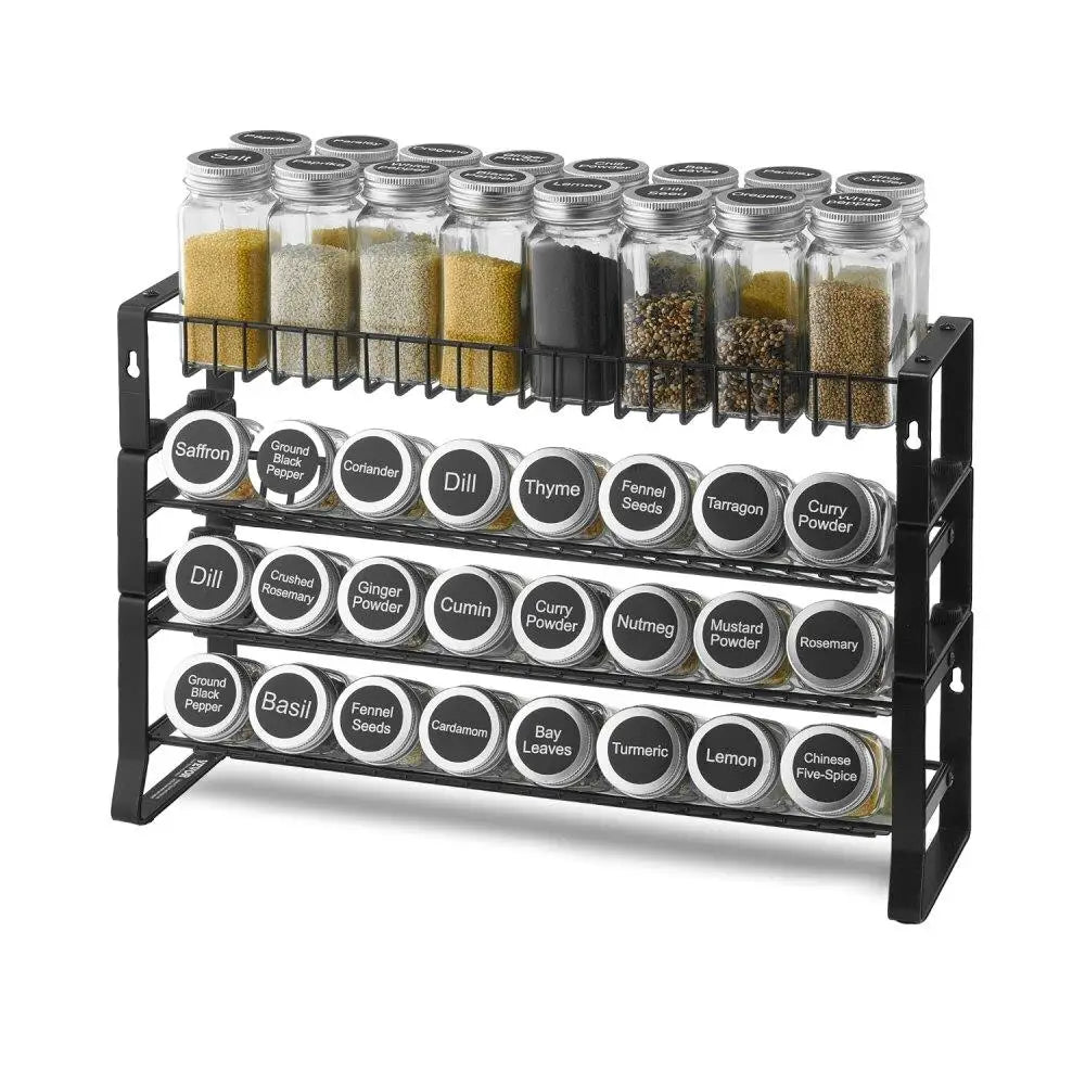 Spice Rack Organizer for Kitchen for cabinet and Countertop Seasoning Storage Organizer 18x11 inches