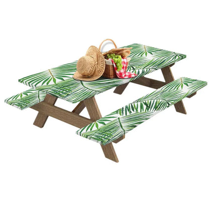 Picnic Table And Bench Covers 3pcs Stylish Picnic Table Cloths