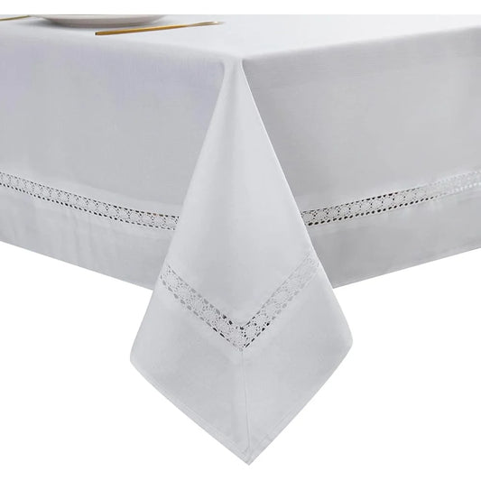 Heavy Duty Polyester Tablecloth Waterproof Wrinkle Free Stain Resistant Oil Proof Faux Linen Weddings Parties Banquets Dining