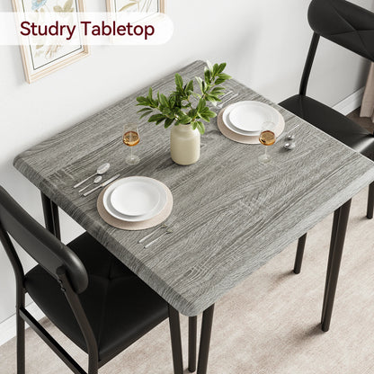 Small Dining Table Sets for 2 with Upholstered Chairs