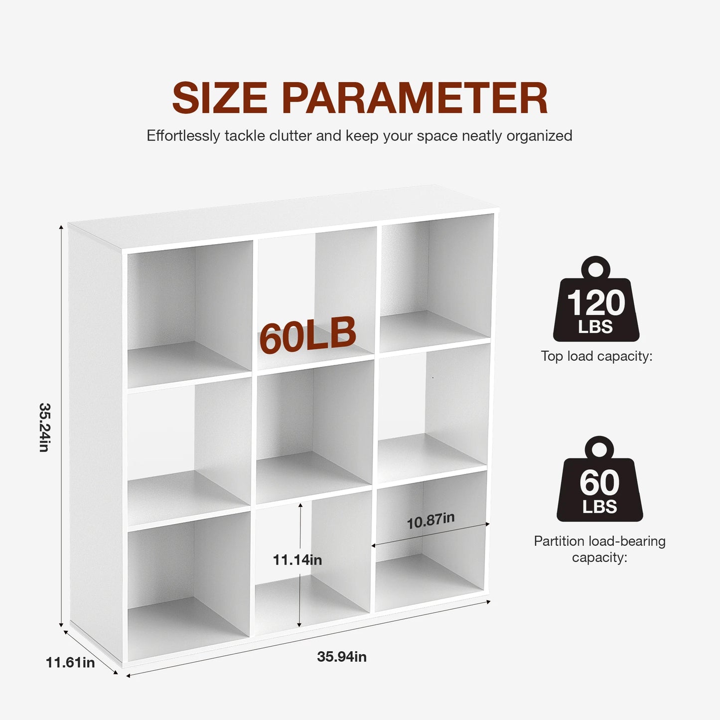 9 Cube Storage Organizer Wooden Shelf Bookcase Open Bookshelf for Living Room and Home Office Display Storage Bookcase