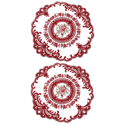 2Pcs Retro French Crochet Doilies