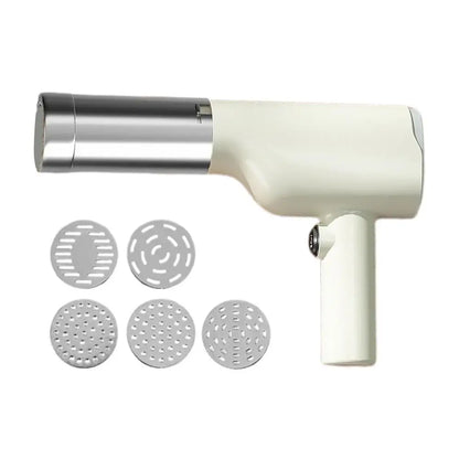 Electric Pasta Maker Machine Rechargeable Noodle Maker Cutter Automatic Electric Noodle Press Noodle Cutter With 6 Different