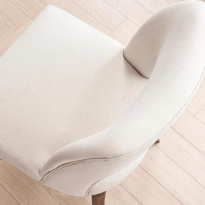 Wooden Dining Chairs Set of 2, Modern Fabric Upholstered Dining Room Chair Kitchen Chairs, Rustic Farmhouse Seating w/Comfort Cu