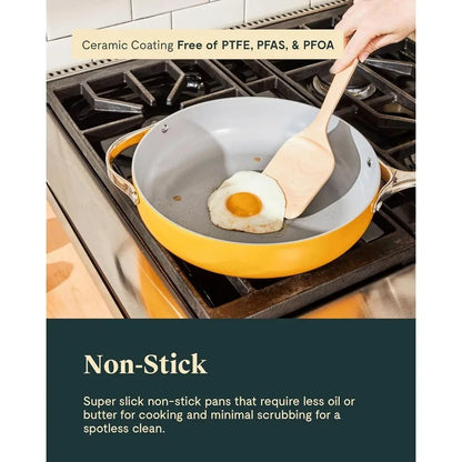 Nonstick Ceramic Cookware Set (12 Piece)