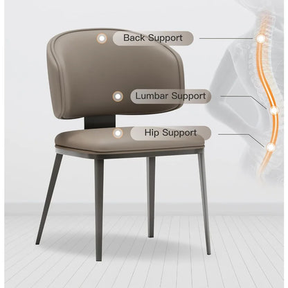 Dining Chairs Set of 4 Modern High Backrest Comfortable, Fashion Upholstered Kitchen Chair Armless Dinner Room Chair