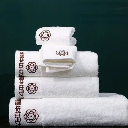 Embroidered Crown White bath towel 5stars Hotel Towels 100% Quality Towel Washcloths