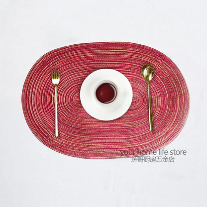 Placemats Set of 4,Heat resistant pad,Place Mat Washable Table Mats for Kitchen Dining Table Mixed Color Non-Slip Place mats