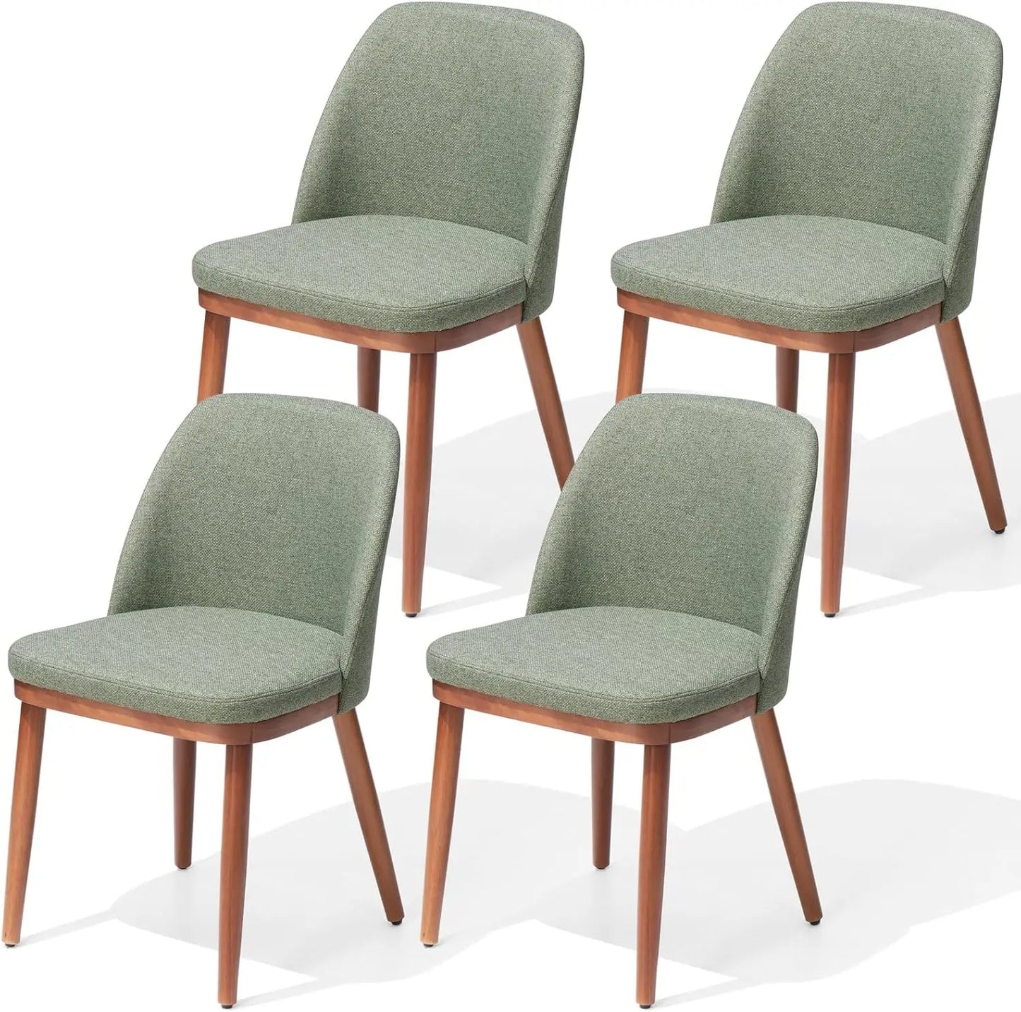 Upholstered Dining Chairs Set of 4, Modern Kitchen Chair with Back, Fabric
