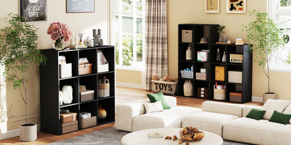 9 Cube Storage Organizer Wooden Shelf Bookcase Open Bookshelf for Living Room and Home Office Display Storage Bookcase