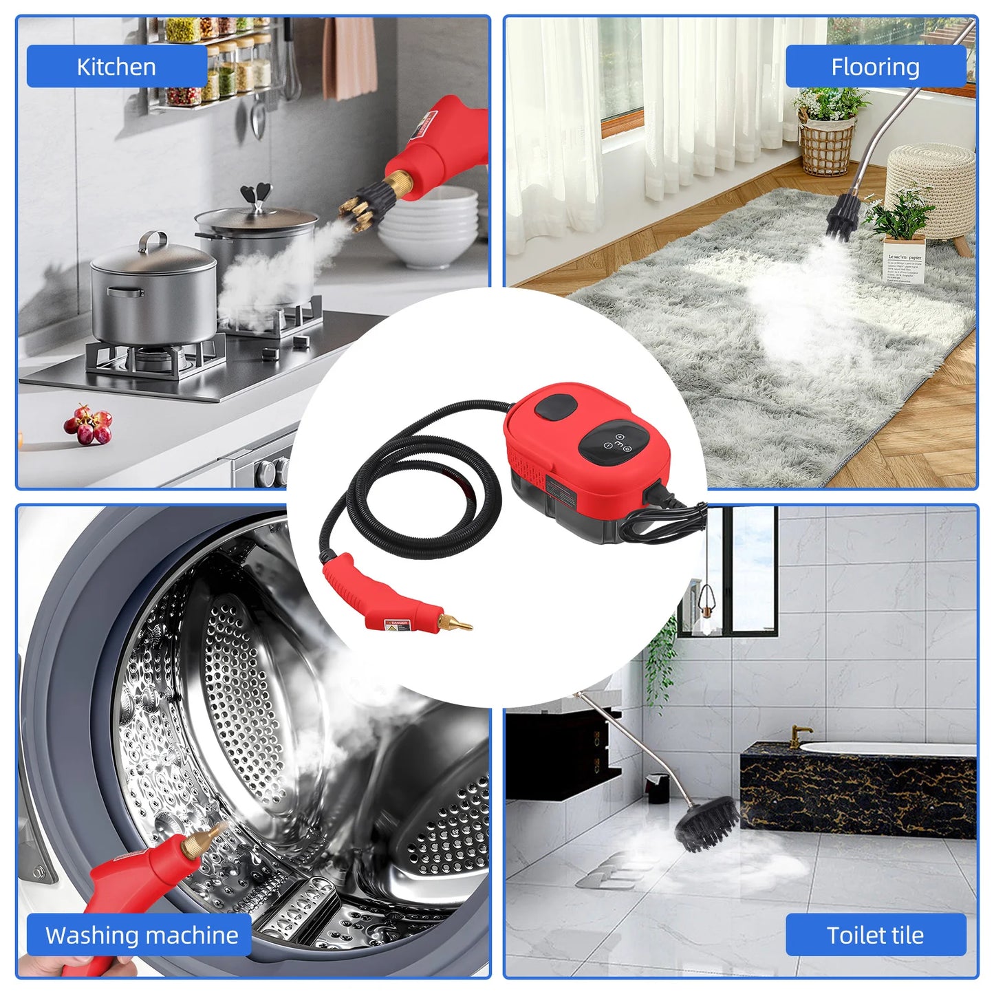 2 Colors US High Pressure High Temperature Home Intelligent Steam Cleaner Air Conditioner Kitchen Car Steam Cleaner Tools